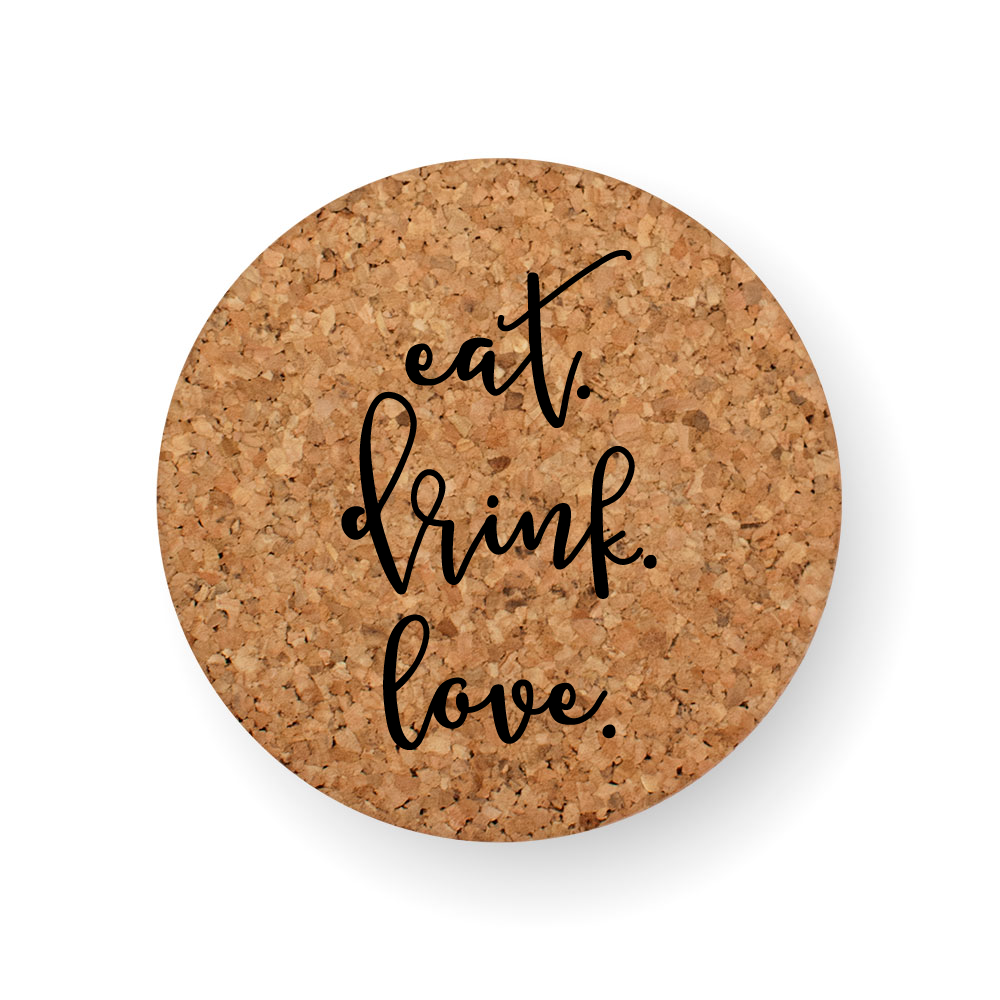 DISCONTINUED DESIGN : EAT. DRINK. LOVE. COASTER