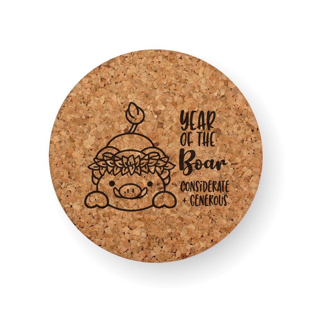 CHINESE ZODIAC YEAR OF THE BOAR COASTER