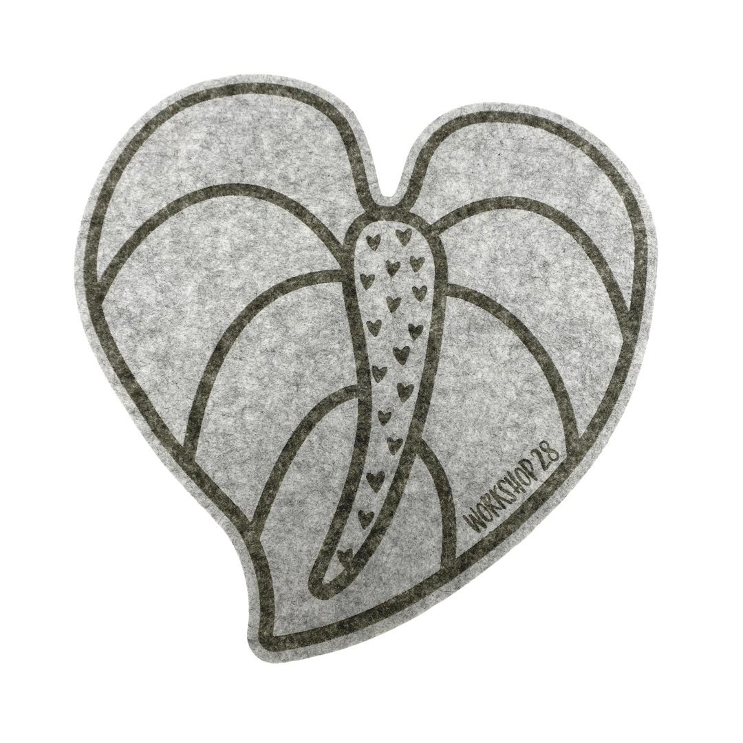 ANTHURIUM FELT TRIVET