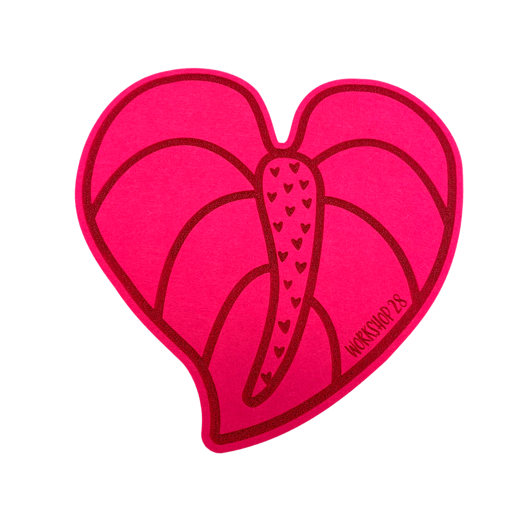 ANTHURIUM FELT TRIVET